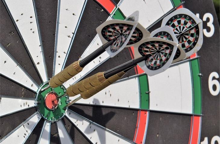 dartboard height and distance cm