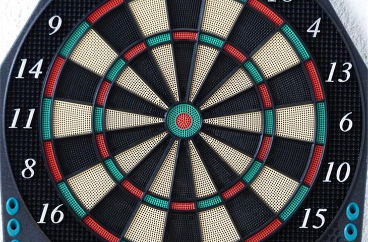 distance from dart board cm